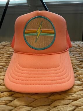 Friday Feelin’ Coral Embroidered Patch Trucker Hat Adjustable Snapback One Size
